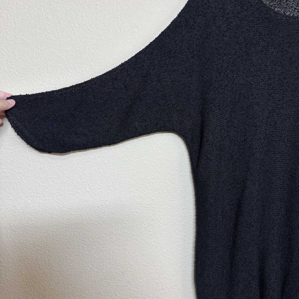 Barbara Who? Top women one size 3/4 sleeve sheer mesh tunic sweater dress black - Picture 3 of 9